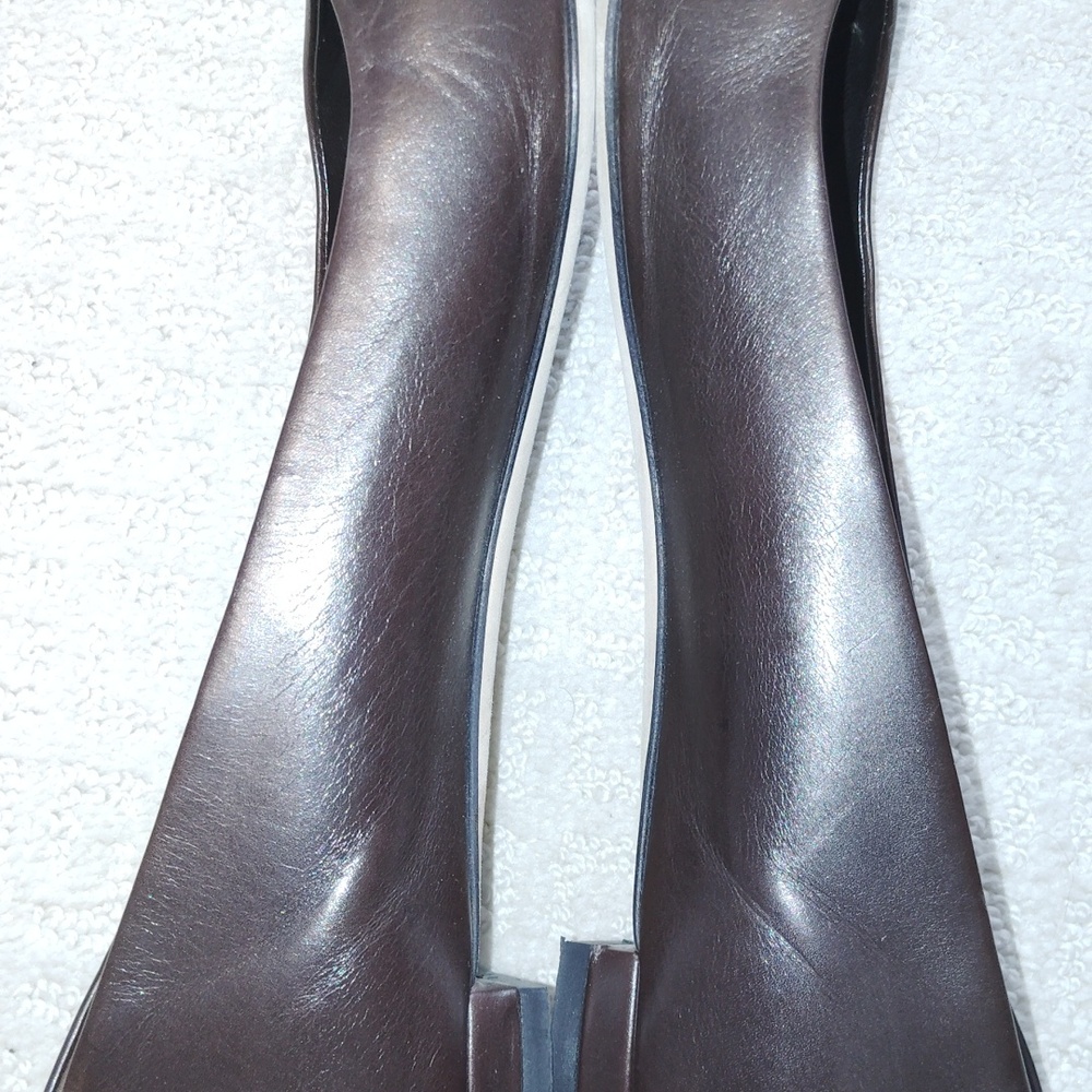Gucci Women's Dark Brown Flats with Green and Red Stripes. Authentic Pre-Loved. - Picture 4 of 6